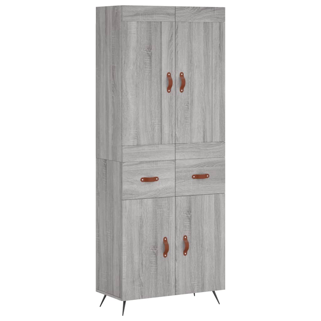 Ντουλάπι Γκρι Sonoma 69,5 x 34 x 180 εκ. Επεξεργασμένο Ξύλο