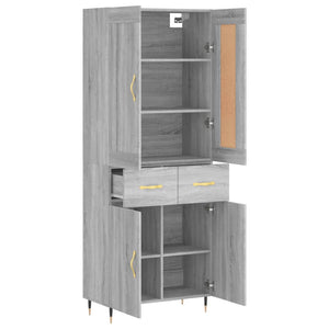 Ντουλάπι Γκρι Sonoma 69,5 x 34 x 180 εκ. Επεξεργασμένο Ξύλο