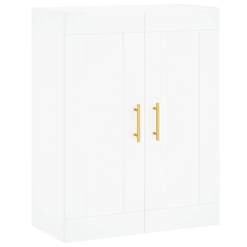 Ντουλάπι Λευκό 69,5x34x180 εκ. από Επεξεργασμένο Ξύλο - Pakobazaar