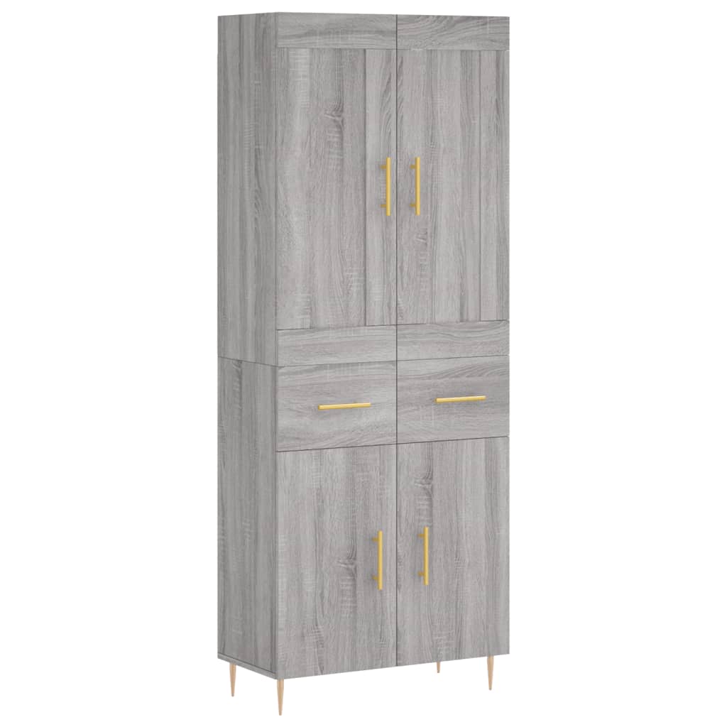 Ντουλάπι Γκρι Sonoma 69,5 x 34 x 180 εκ. Επεξεργασμένο Ξύλο