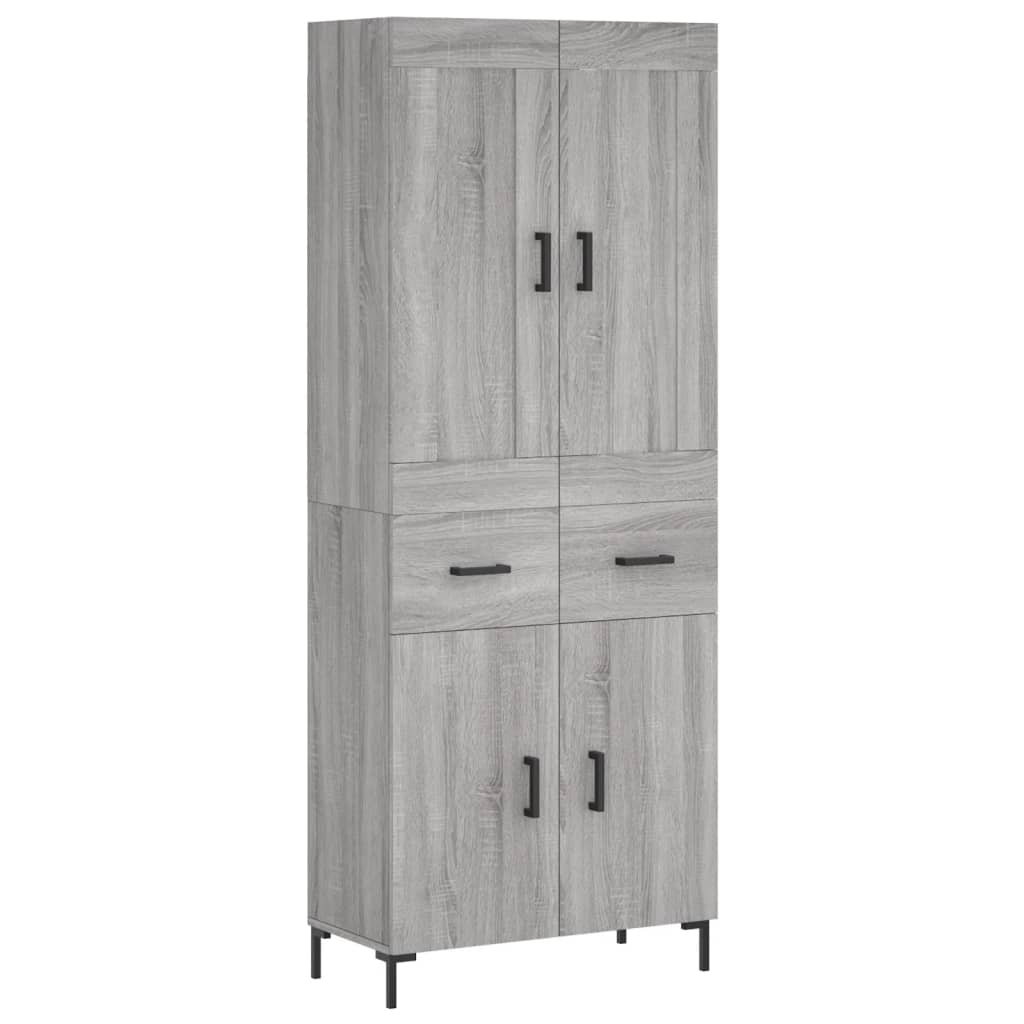 Ντουλάπι Γκρι Sonoma 69,5 x 34 x 180 εκ. Επεξεργασμένο Ξύλο - Pakobazaar