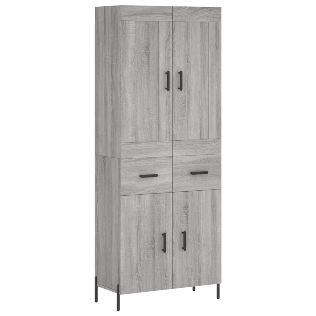 Ντουλάπι Γκρι Sonoma 69,5 x 34 x 180 εκ. Επεξεργασμένο Ξύλο