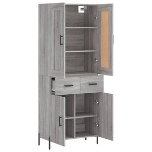 Ντουλάπι Γκρι Sonoma 69,5 x 34 x 180 εκ. Επεξεργασμένο Ξύλο