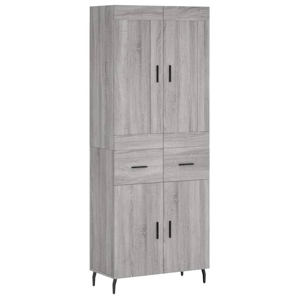 Ντουλάπι Γκρι Sonoma 69,5 x 34 x 180 εκ. Επεξεργασμένο Ξύλο