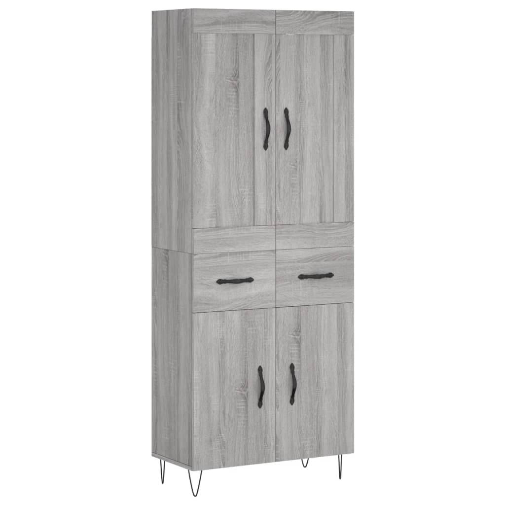 Ντουλάπι Γκρι Sonoma 69,5 x 34 x 180 εκ. Επεξεργασμένο Ξύλο