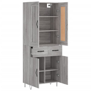 Ντουλάπι Γκρι Sonoma 69,5 x 34 x 180 εκ. Επεξεργασμένο Ξύλο