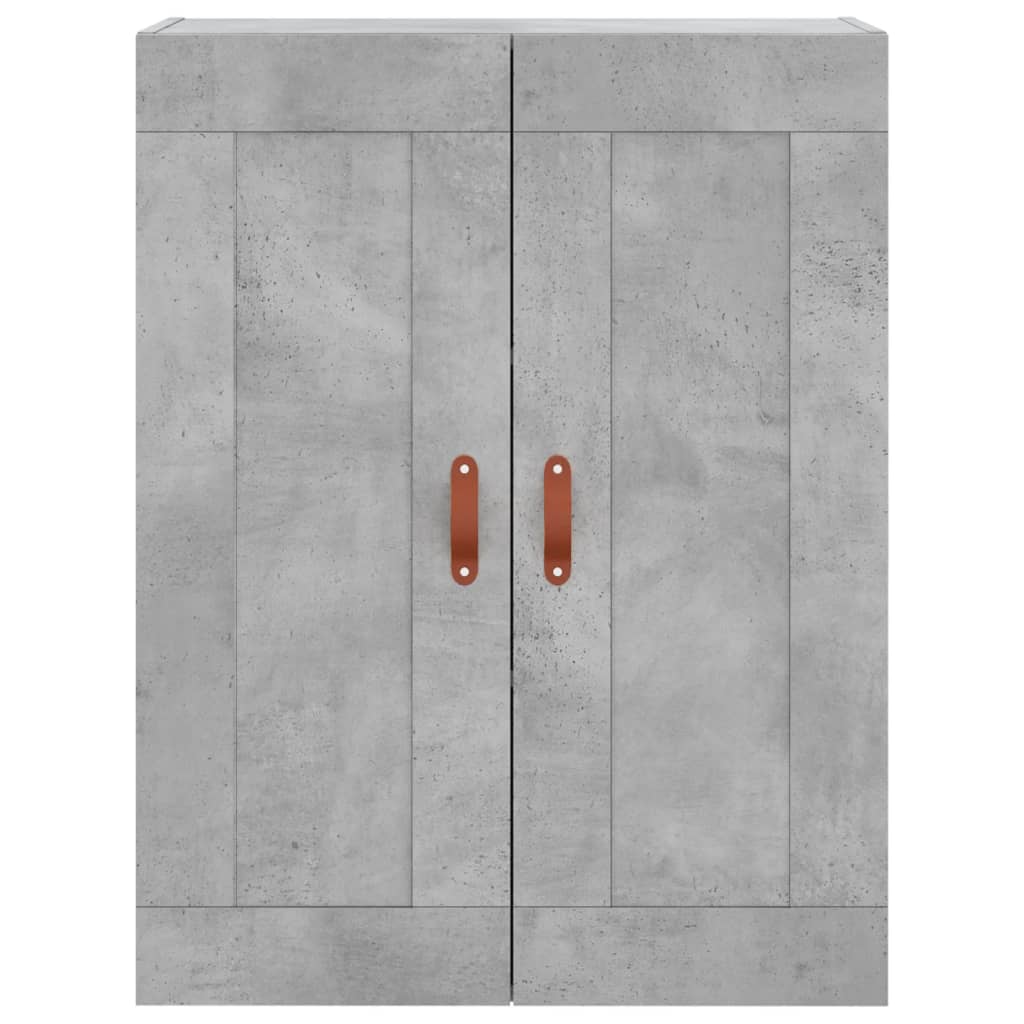 Ντουλάπι Γκρι Σκυροδέματος 69,5x34x180 εκ. Επεξεργασμένο Ξύλο