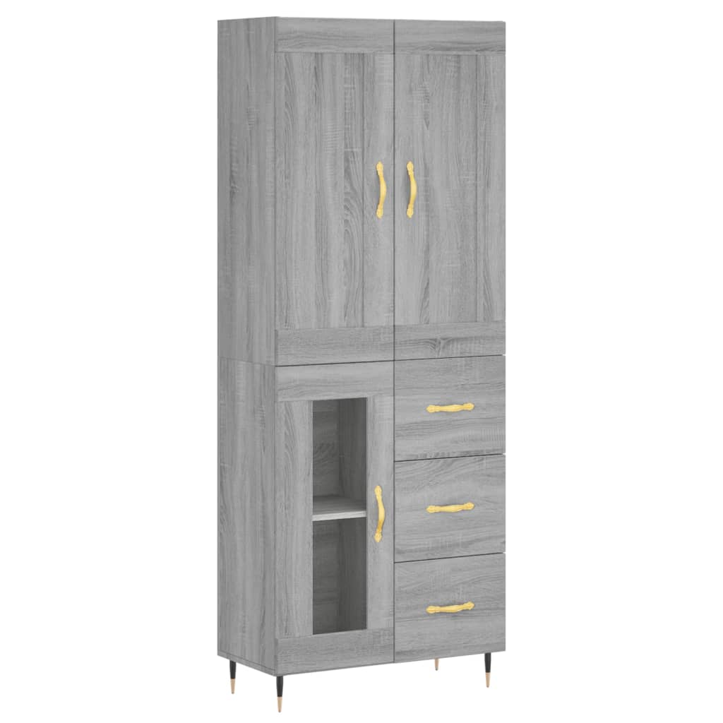 Ντουλάπι Γκρι Sonoma 69,5 x 34 x 180 εκ. Επεξεργασμένο Ξύλο - Pakobazaar