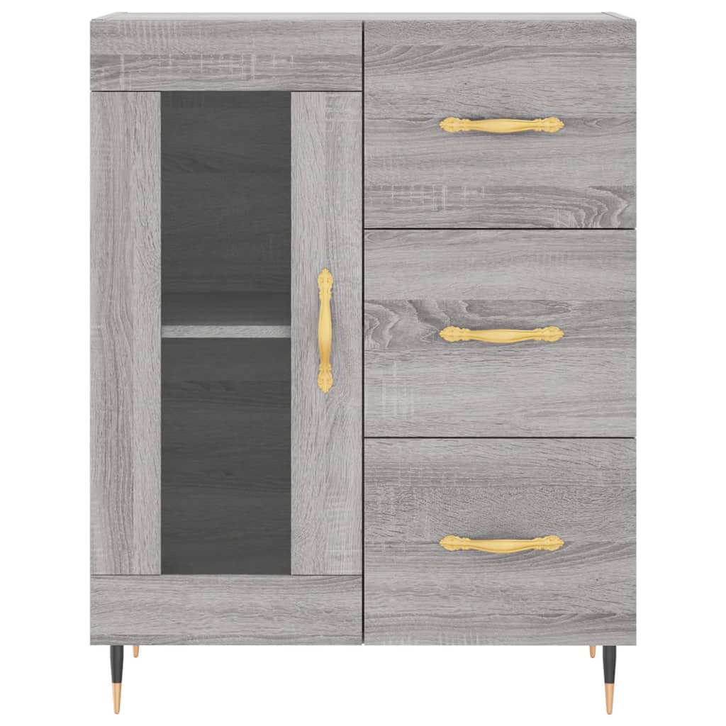 Ντουλάπι Γκρι Sonoma 69,5 x 34 x 180 εκ. Επεξεργασμένο Ξύλο - Pakobazaar