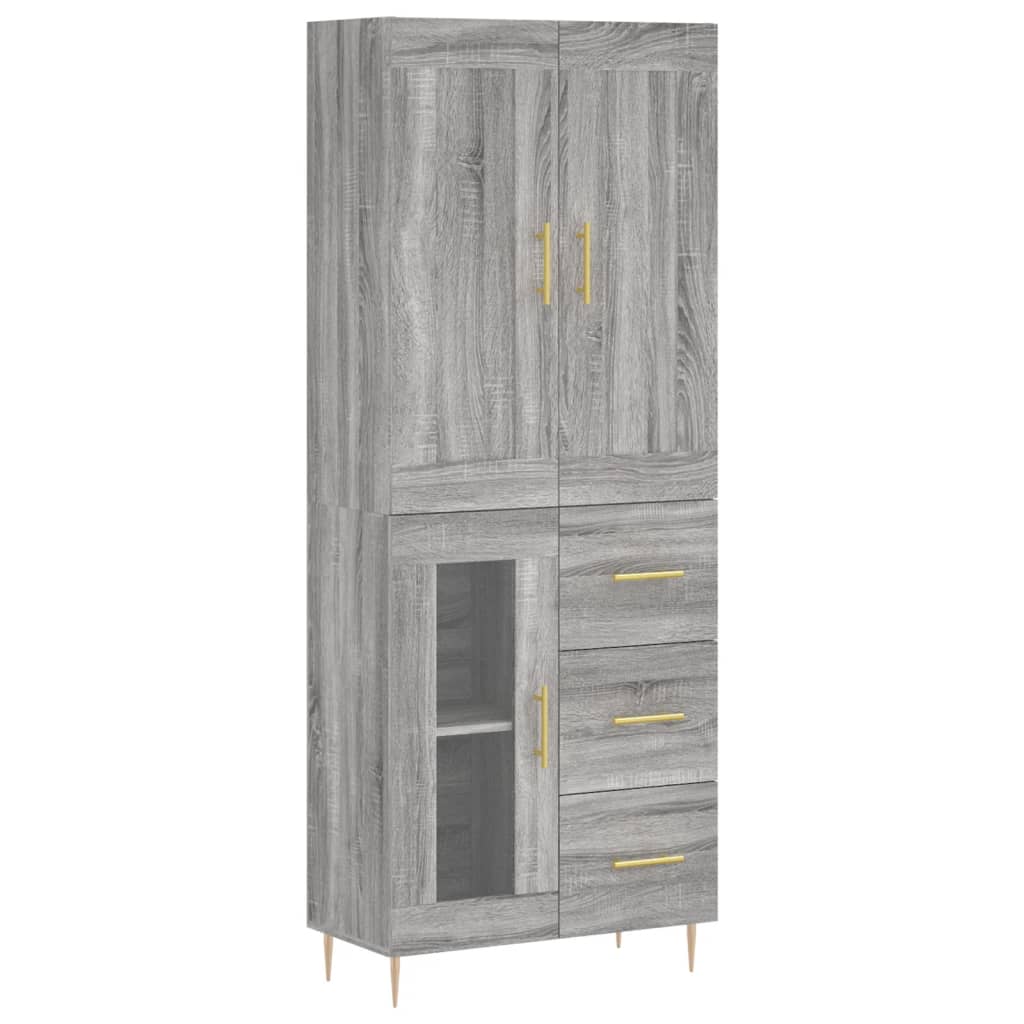 Ντουλάπι Γκρι Sonoma 69,5 x 34 x 180 εκ. Επεξεργασμένο Ξύλο