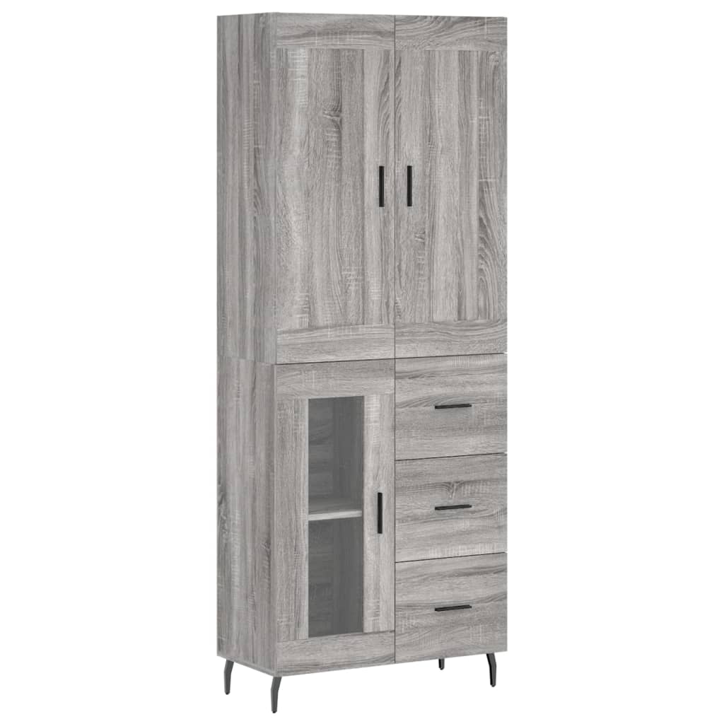 Ντουλάπι Γκρι Sonoma 69,5 x 34 x 180 εκ. Επεξεργασμένο Ξύλο - Pakobazaar