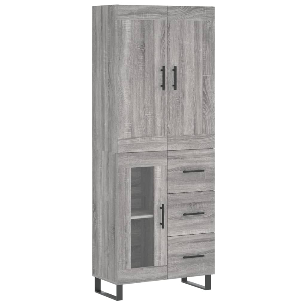 Ντουλάπι Γκρι Sonoma 69,5 x 34 x 180 εκ. Επεξεργασμένο Ξύλο - Pakobazaar