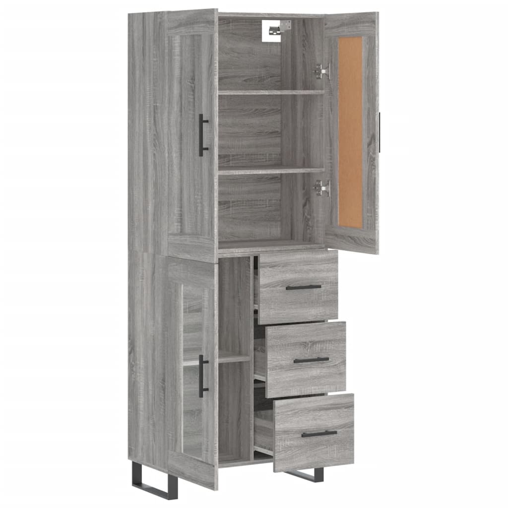 Ντουλάπι Γκρι Sonoma 69,5 x 34 x 180 εκ. Επεξεργασμένο Ξύλο - Pakobazaar
