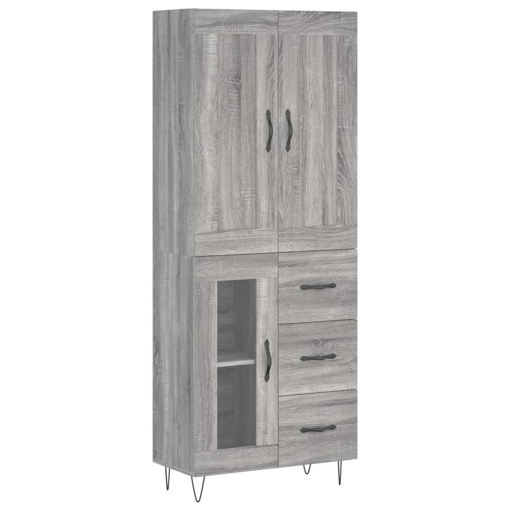 Ντουλάπι Γκρι Sonoma 69,5 x 34 x 180 εκ. Επεξεργασμένο Ξύλο