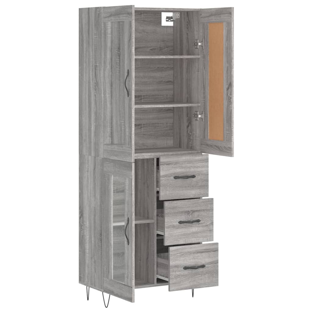 Ντουλάπι Γκρι Sonoma 69,5 x 34 x 180 εκ. Επεξεργασμένο Ξύλο