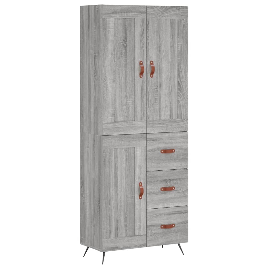 Ντουλάπι Γκρι Sonoma 69,5 x 34 x 180 εκ. Επεξεργασμένο Ξύλο