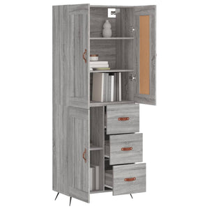 Ντουλάπι Γκρι Sonoma 69,5 x 34 x 180 εκ. Επεξεργασμένο Ξύλο
