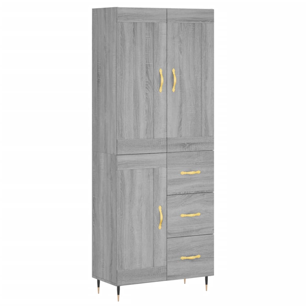 Ντουλάπι Γκρι Sonoma 69,5 x 34 x 180 εκ. Επεξεργασμένο Ξύλο