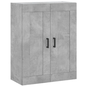 Ντουλάπι Γκρι Σκυροδέματος 69,5x34x180 εκ. Επεξεργασμένο Ξύλο