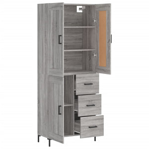 Ντουλάπι Γκρι Sonoma 69,5 x 34 x 180 εκ. Επεξεργασμένο Ξύλο
