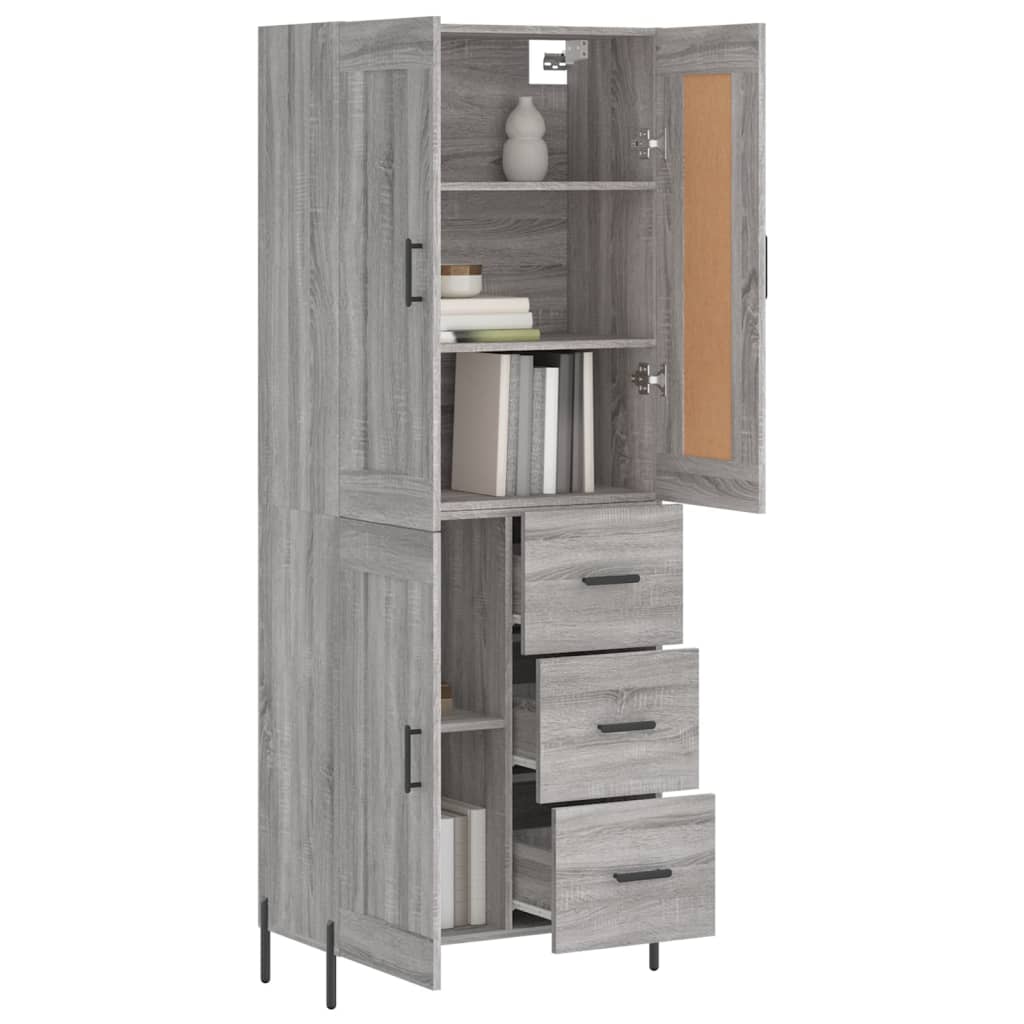 Ντουλάπι Γκρι Sonoma 69,5 x 34 x 180 εκ. Επεξεργασμένο Ξύλο