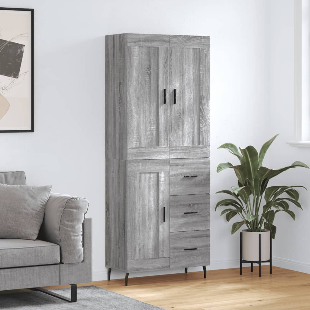 Ντουλάπι Γκρι Sonoma 69,5 x 34 x 180 εκ. Επεξεργασμένο Ξύλο