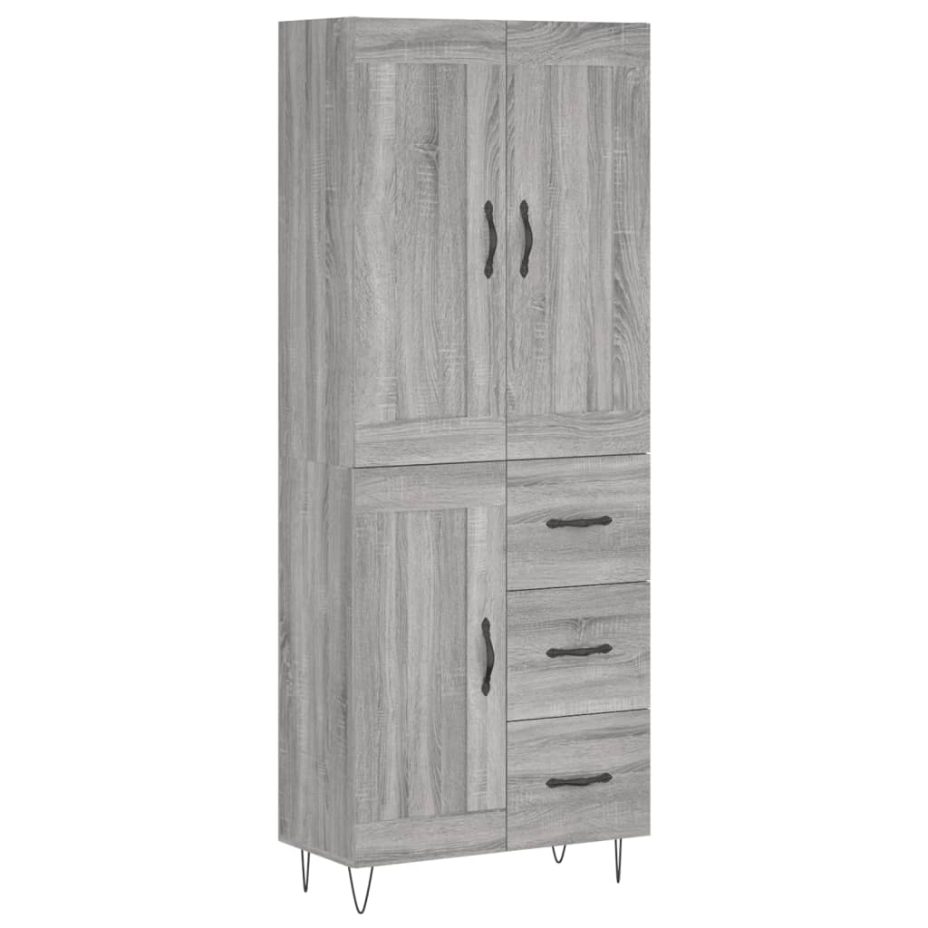 Ντουλάπι Γκρι Sonoma 69,5 x 34 x 180 εκ. Επεξεργασμένο Ξύλο