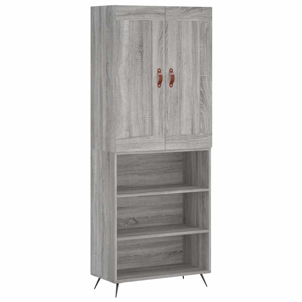 Ντουλάπι Γκρι Sonoma 69,5 x 34 x 180 εκ. Επεξεργασμένο Ξύλο - Pakobazaar