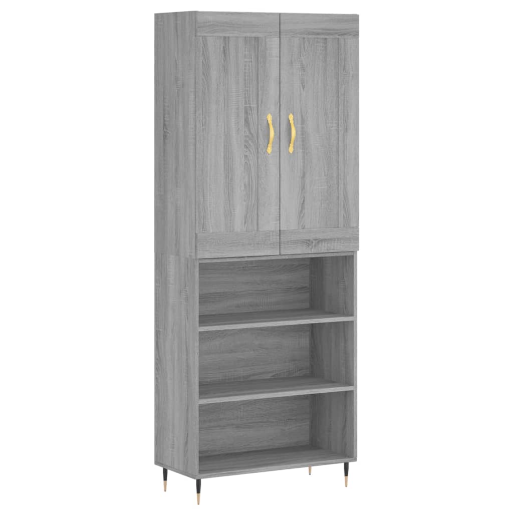 Ντουλάπι Γκρι Sonoma 69,5 x 34 x 180 εκ. Επεξεργασμένο Ξύλο