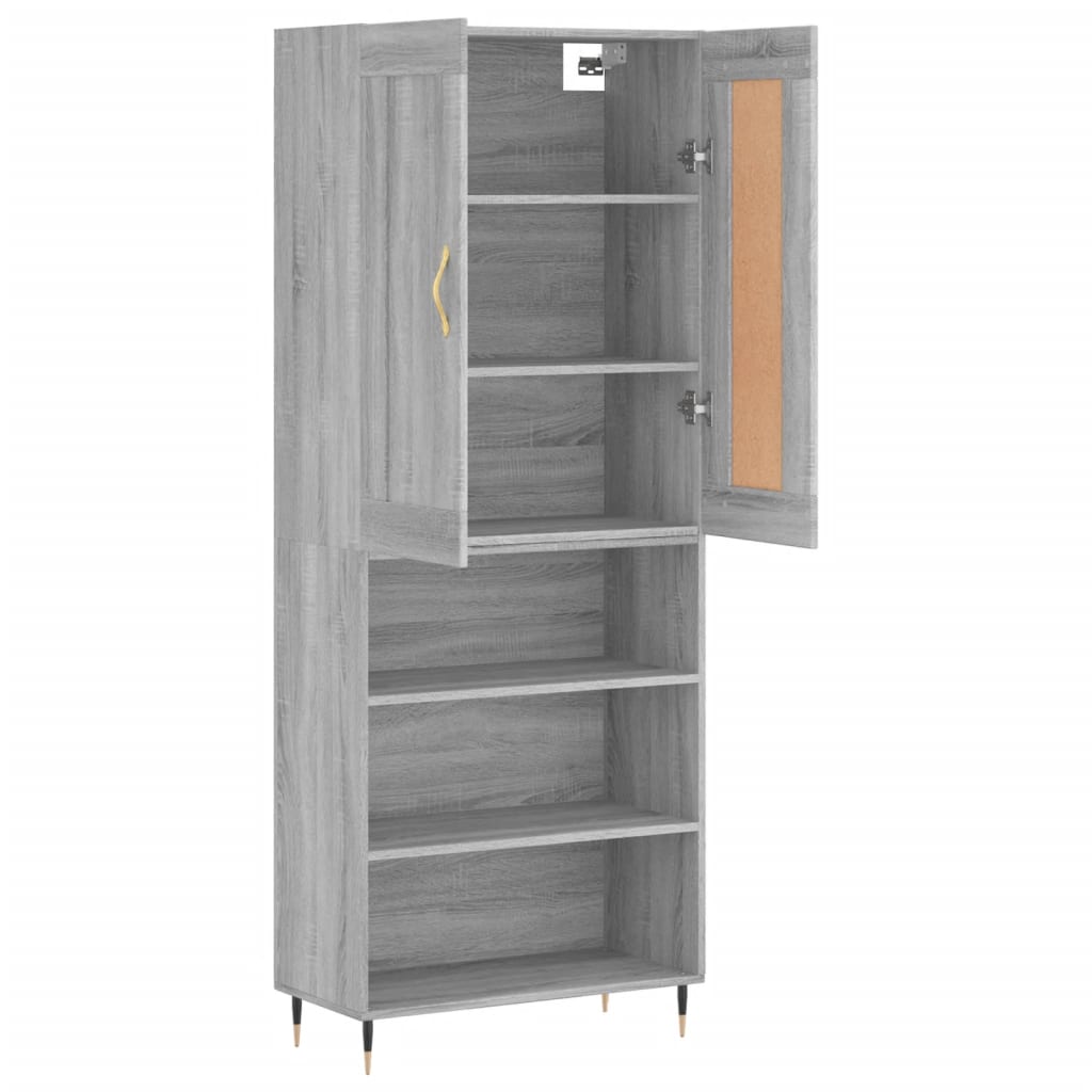 Ντουλάπι Γκρι Sonoma 69,5 x 34 x 180 εκ. Επεξεργασμένο Ξύλο
