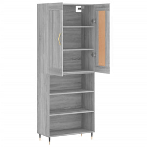 Ντουλάπι Γκρι Sonoma 69,5 x 34 x 180 εκ. Επεξεργασμένο Ξύλο