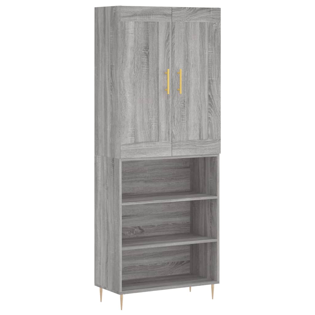 Ντουλάπι Γκρι Sonoma 69,5 x 34 x 180 εκ. Επεξεργασμένο Ξύλο