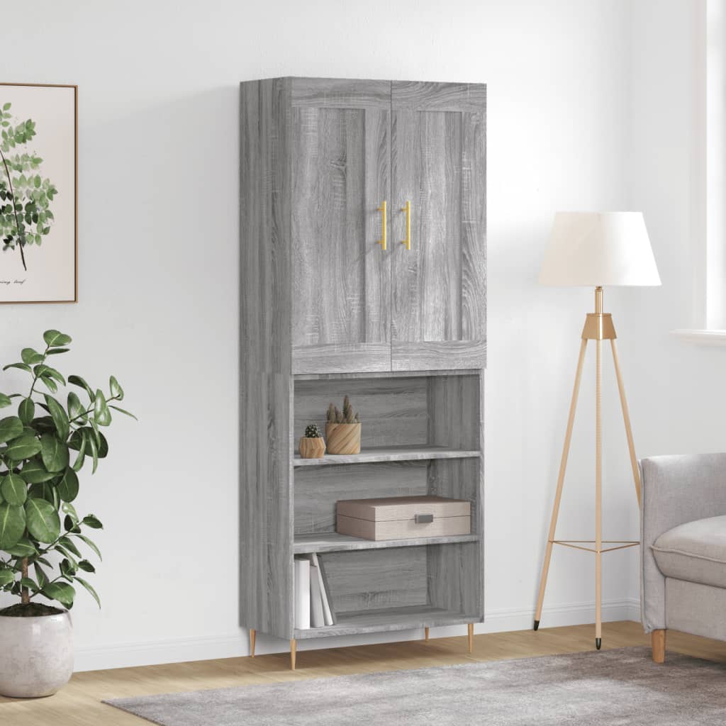 Ντουλάπι Γκρι Sonoma 69,5 x 34 x 180 εκ. Επεξεργασμένο Ξύλο