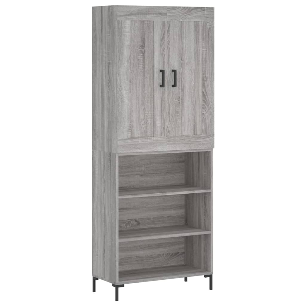 Ντουλάπι Γκρι Sonoma 69,5 x 34 x 180 εκ. Επεξεργασμένο Ξύλο