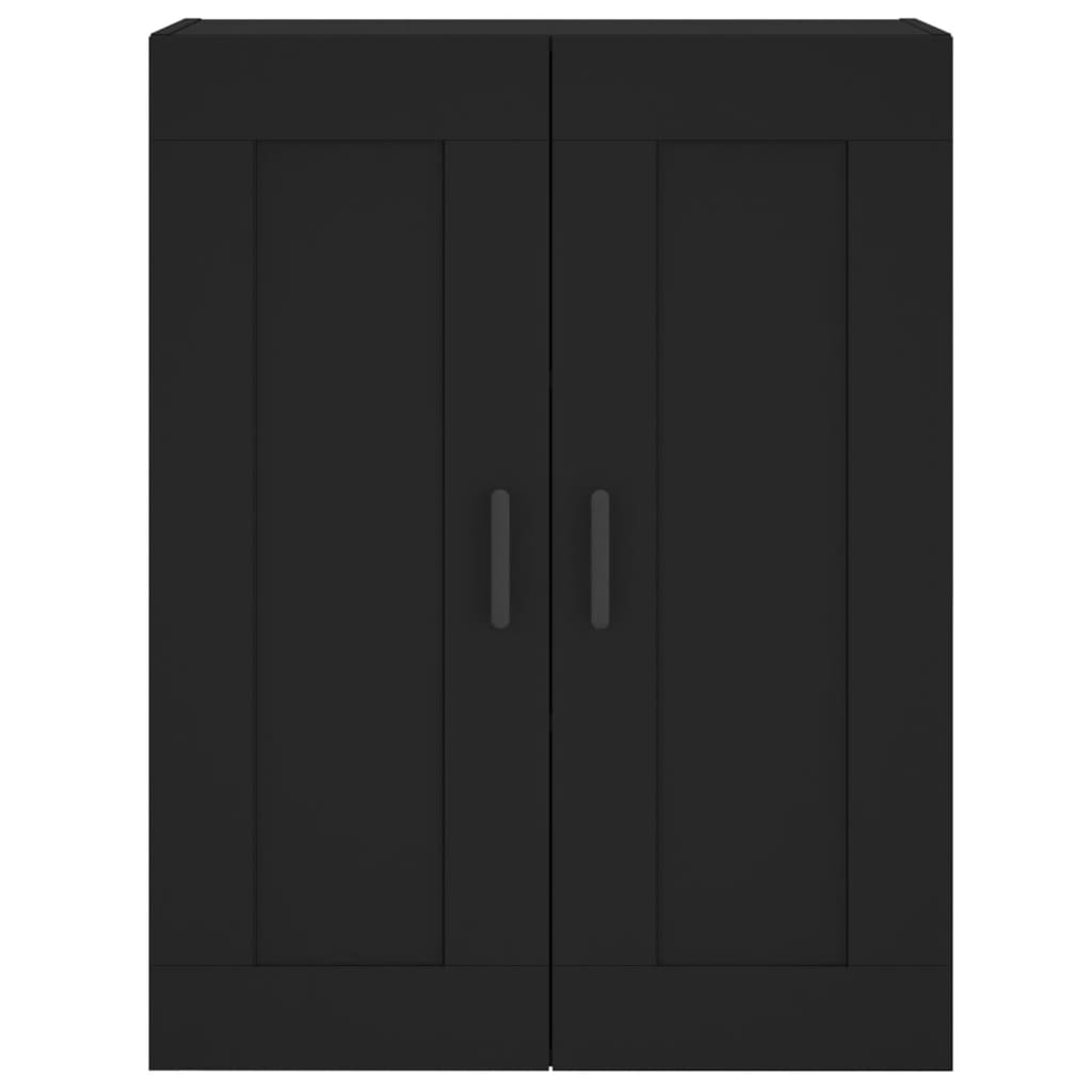 Ντουλάπι Μαύρο 69,5x34x180 εκ. από Επεξεργασμένο Ξύλο