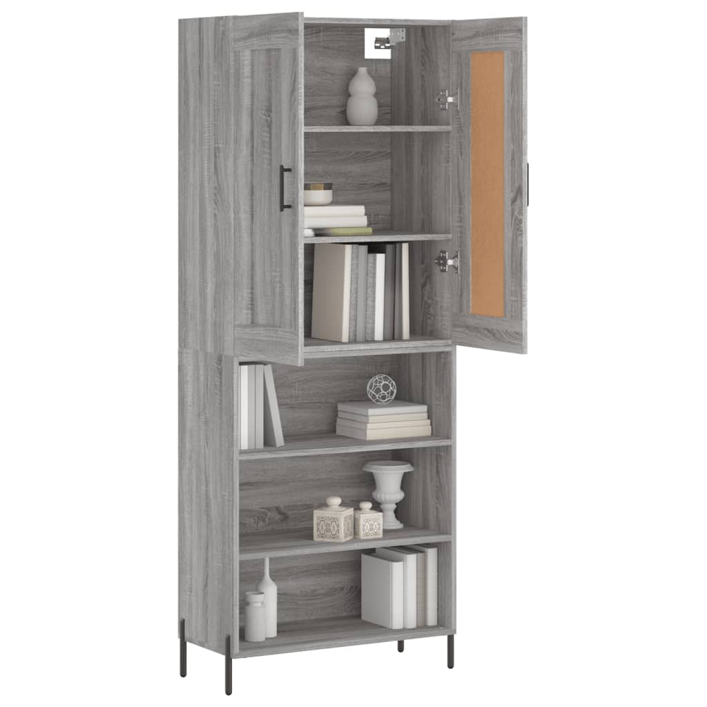 Ντουλάπι Γκρι Sonoma 69,5 x 34 x 180 εκ. Επεξεργασμένο Ξύλο - Pakobazaar