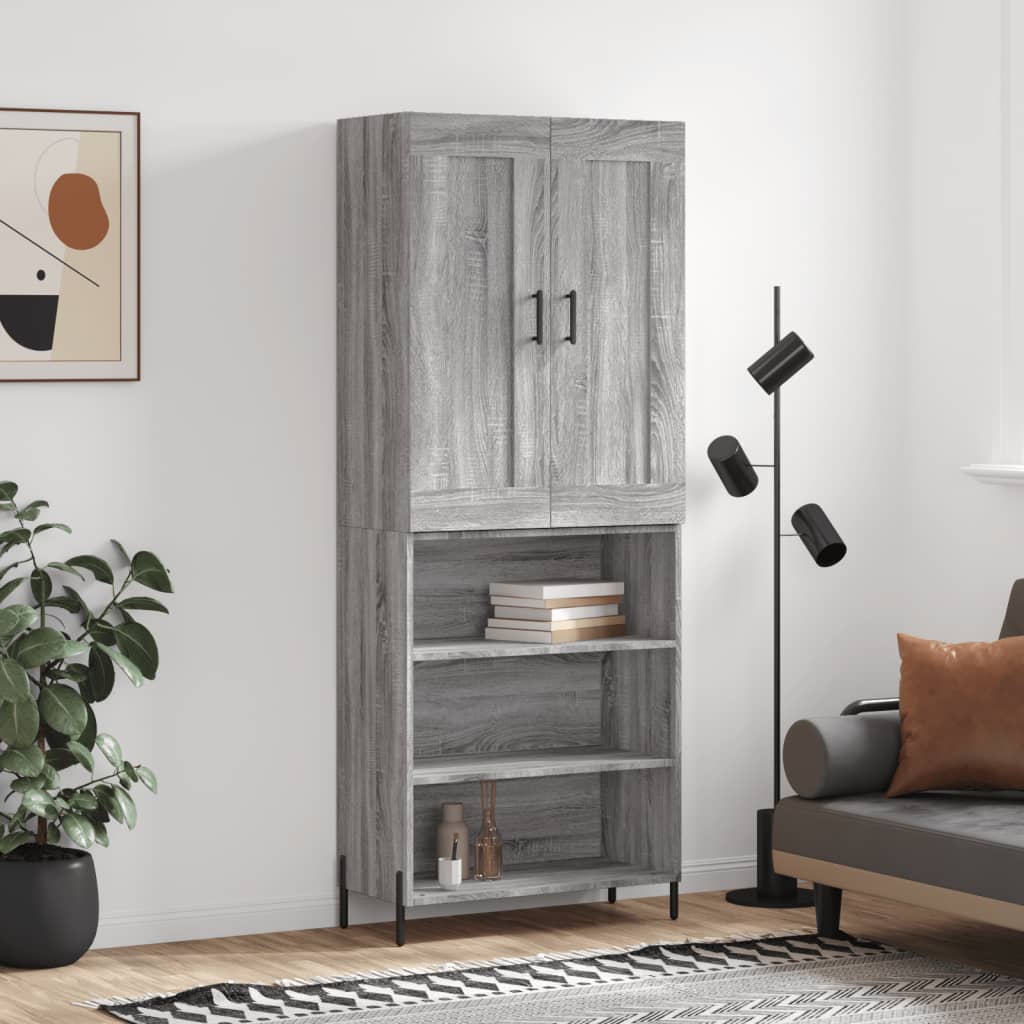 Ντουλάπι Γκρι Sonoma 69,5 x 34 x 180 εκ. Επεξεργασμένο Ξύλο - Pakobazaar