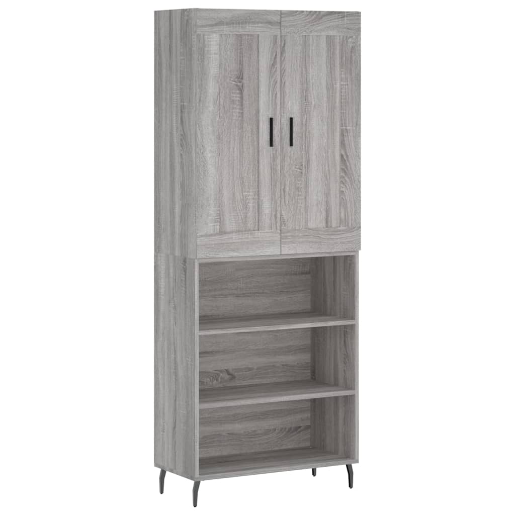 Ντουλάπι Γκρι Sonoma 69,5 x 34 x 180 εκ. Επεξεργασμένο Ξύλο - Pakobazaar