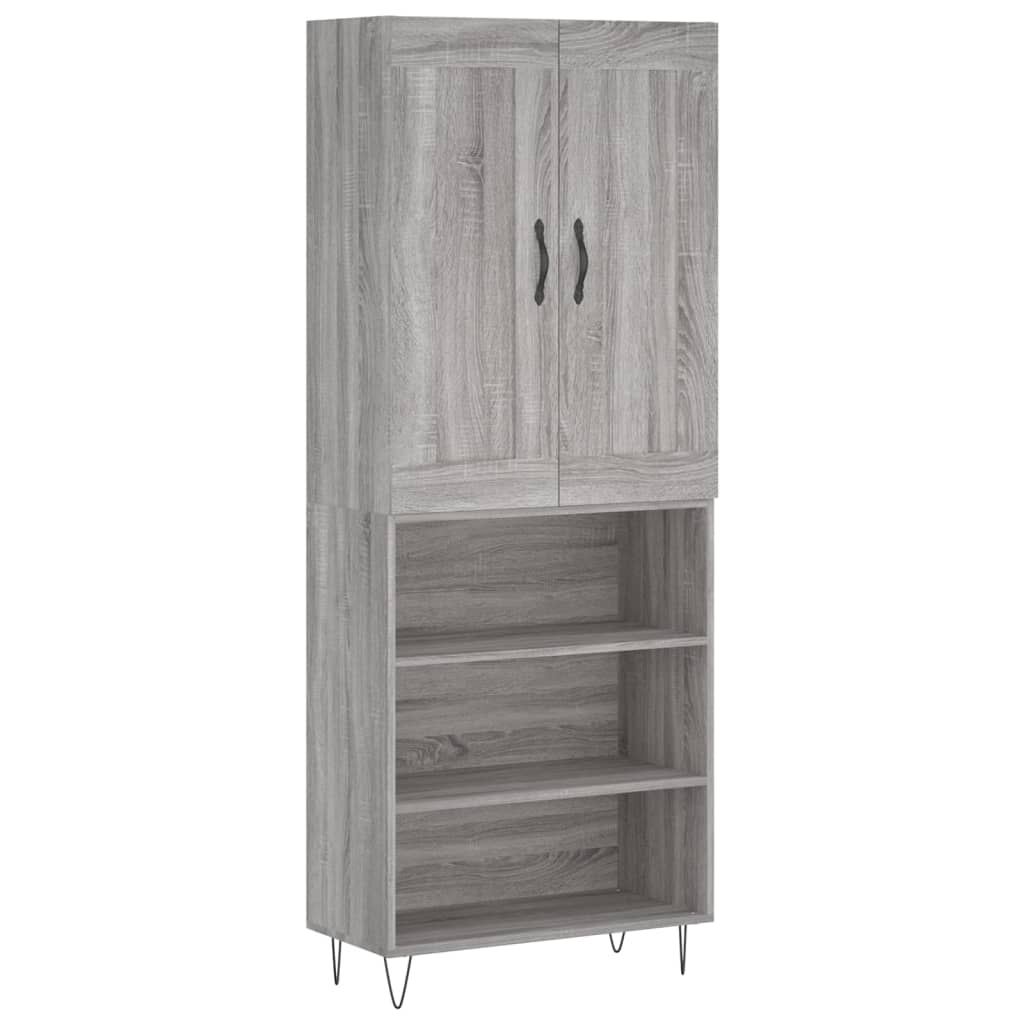 Ντουλάπι Γκρι Sonoma 69,5 x 34 x 180 εκ. Επεξεργασμένο Ξύλο