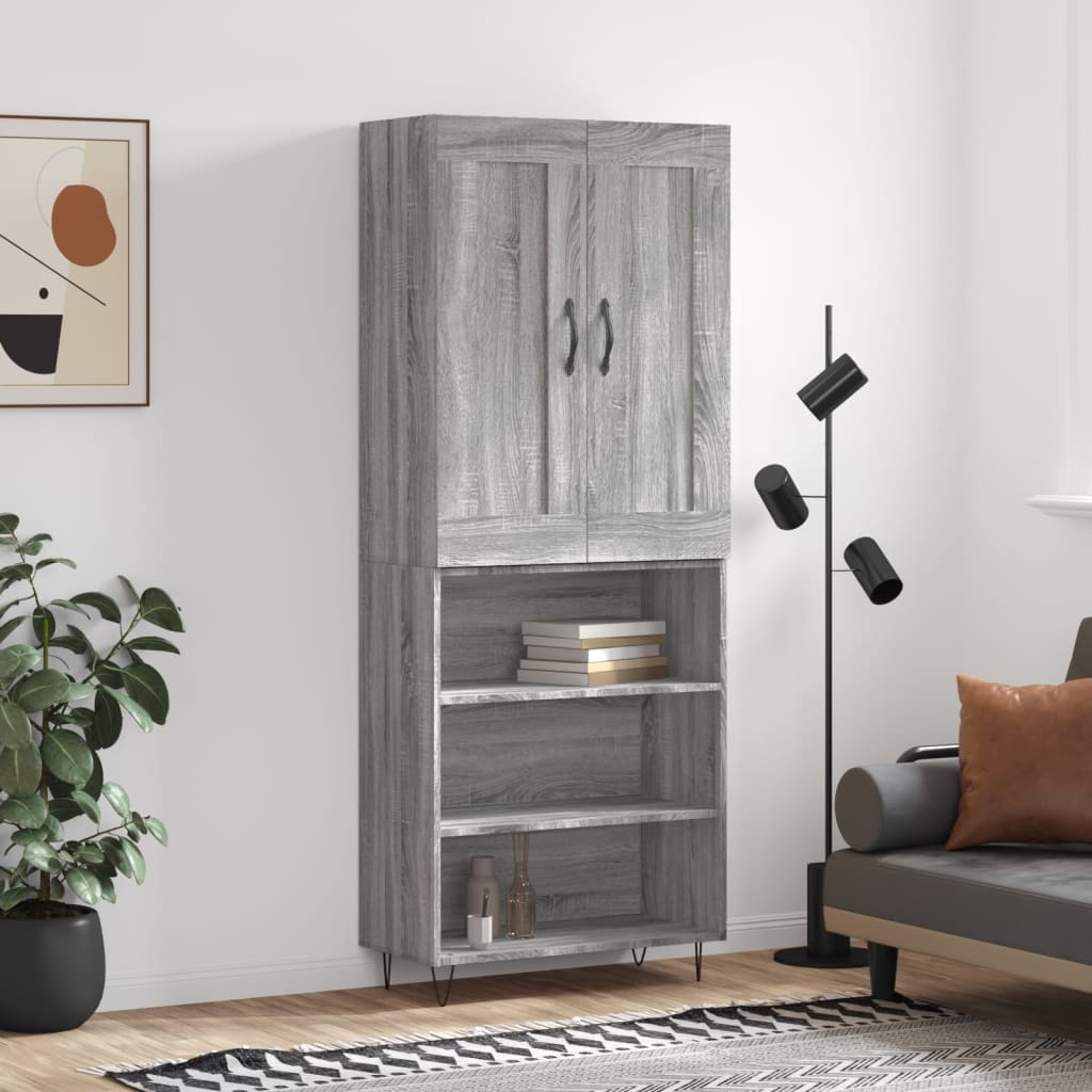 Ντουλάπι Γκρι Sonoma 69,5 x 34 x 180 εκ. Επεξεργασμένο Ξύλο