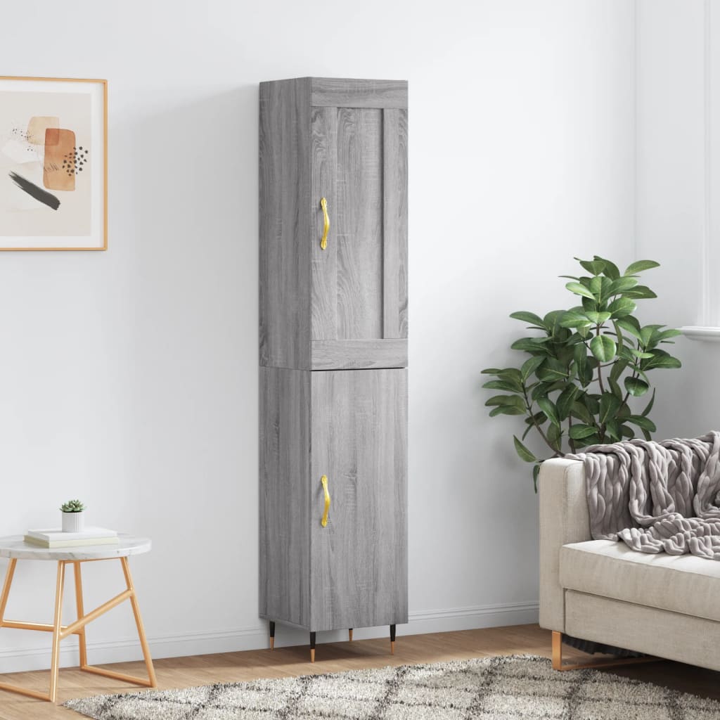 Μπουφές Sonoma Γκρι 34,5 x 34 x 180 εκ. από Επεξεργασμένο Ξύλο
