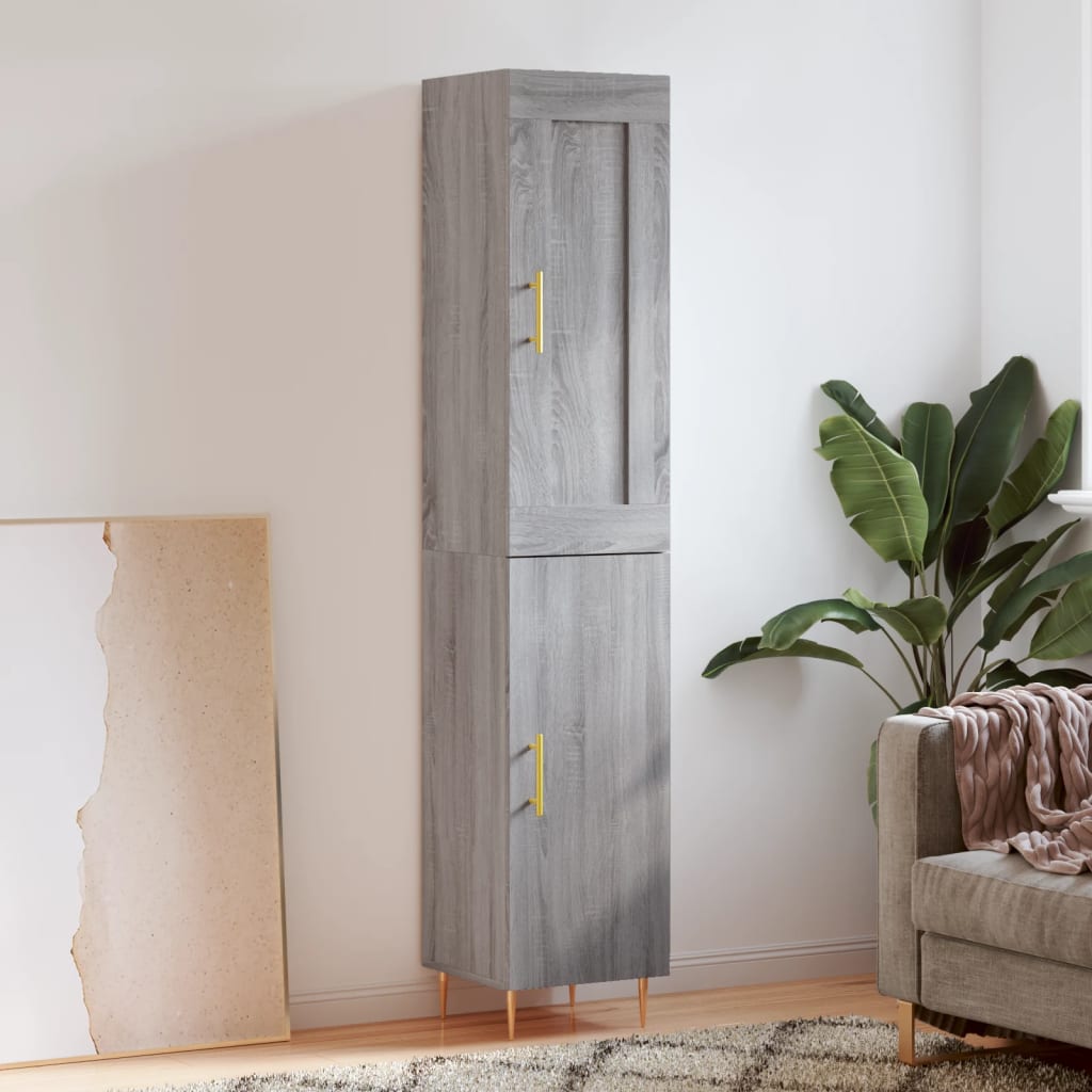 Μπουφές Sonoma Γκρι 34,5 x 34 x 180 εκ. από Επεξεργασμένο Ξύλο
