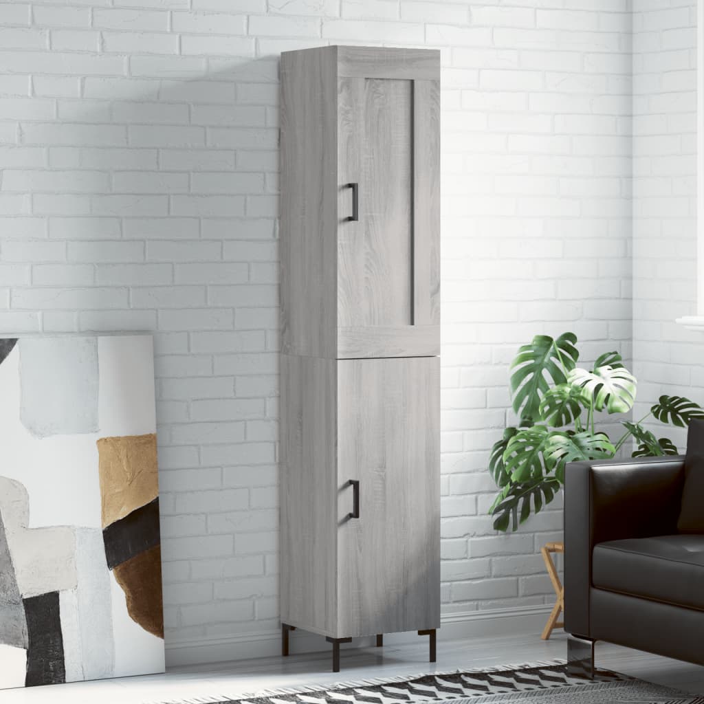 Μπουφές Sonoma Γκρι 34,5 x 34 x 180 εκ. από Επεξεργασμένο Ξύλο - Pakobazaar