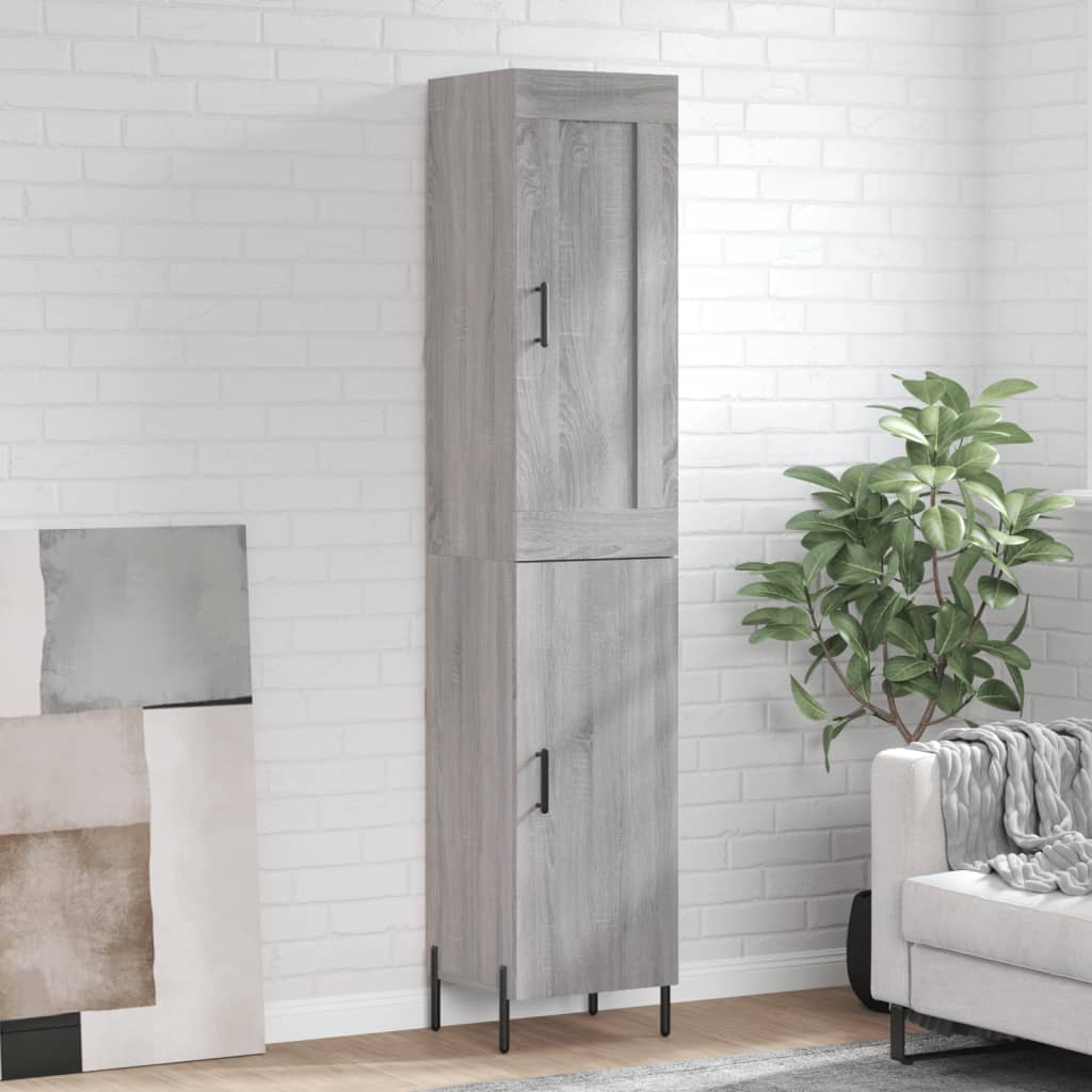 Μπουφές Sonoma Γκρι 34,5 x 34 x 180 εκ. από Επεξεργασμένο Ξύλο - Pakobazaar