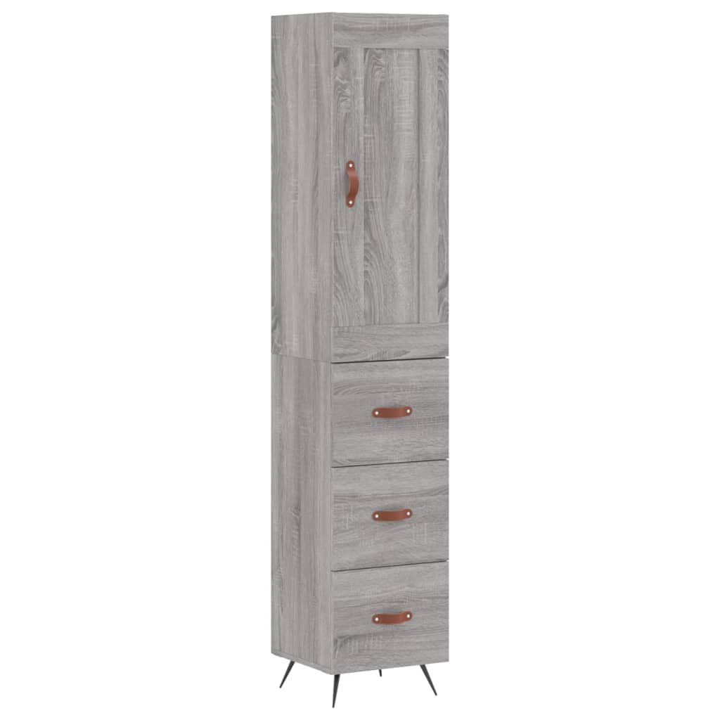 Μπουφές Sonoma Γκρι 34,5 x 34 x 180 εκ. από Επεξεργασμένο Ξύλο