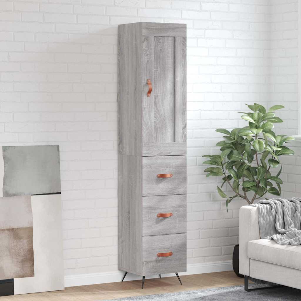 Μπουφές Sonoma Γκρι 34,5 x 34 x 180 εκ. από Επεξεργασμένο Ξύλο
