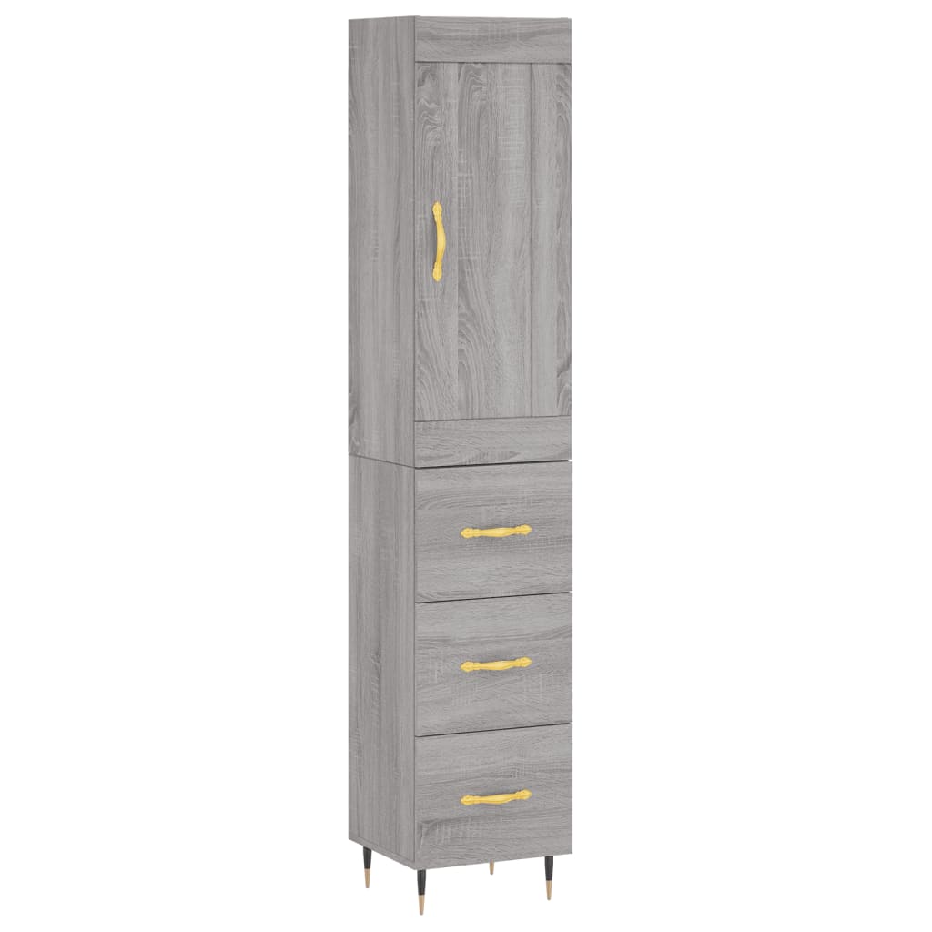 Μπουφές Sonoma Γκρι 34,5 x 34 x 180 εκ. από Επεξεργασμένο Ξύλο - Pakobazaar