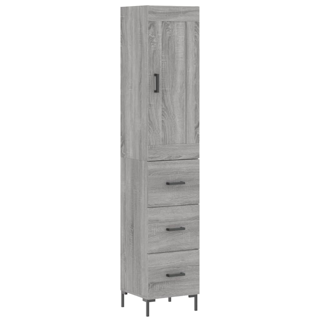 Μπουφές Sonoma Γκρι 34,5 x 34 x 180 εκ. από Επεξεργασμένο Ξύλο - Pakobazaar