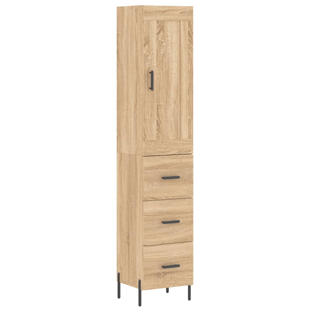 Μπουφές Sonoma δρυς 34,5 x 34 x 180 εκ. από Επεξεργασμένο Ξύλο