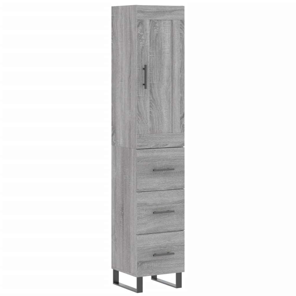 Μπουφές Sonoma Γκρι 34,5 x 34 x 180 εκ. από Επεξεργασμένο Ξύλο